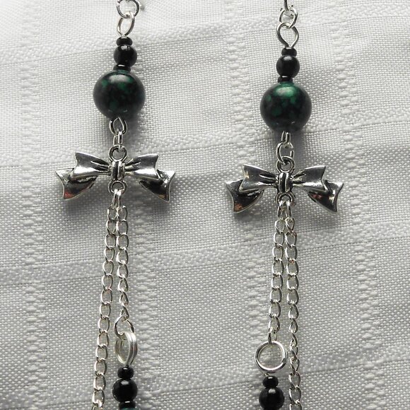 No2 Handmade earrings with Tibetan silver hooks - Picture 1 of 2